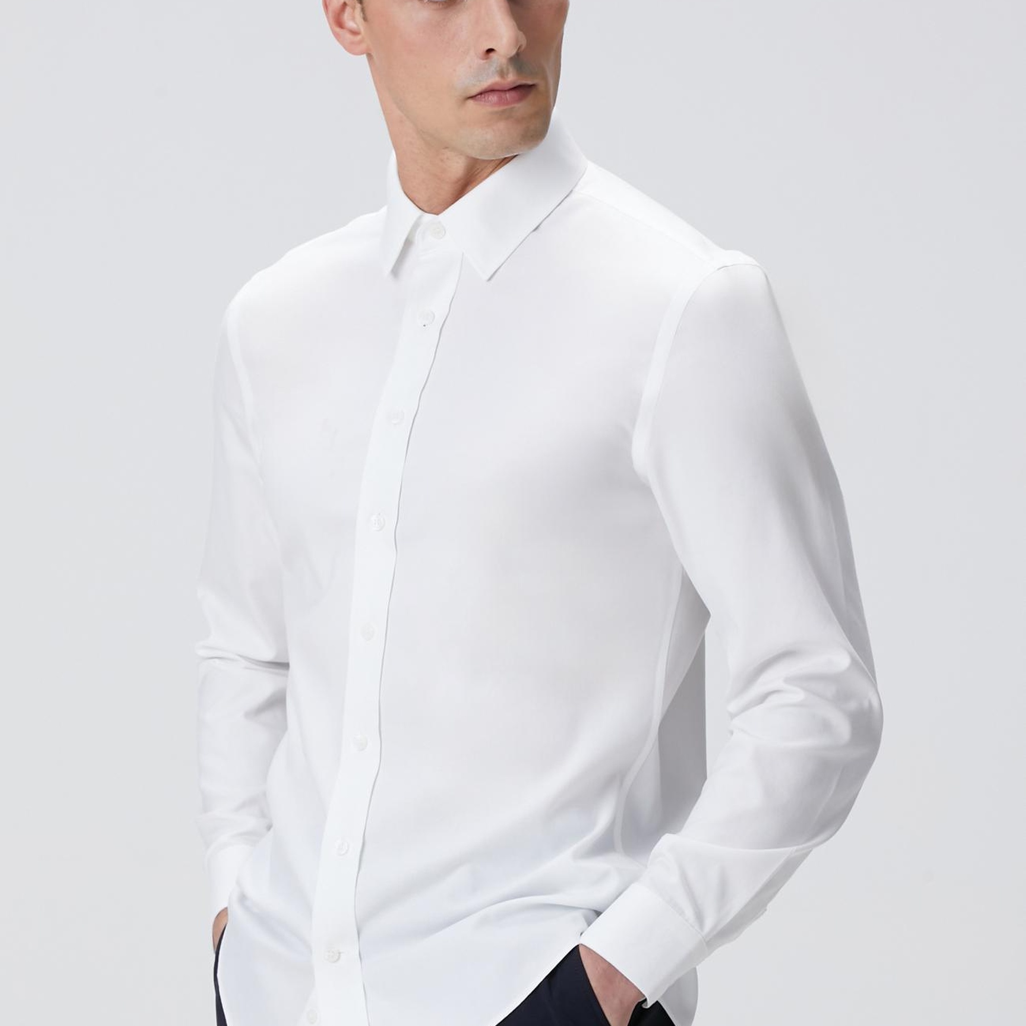 Network Erkek Beyaz Super Non-Iron Gömlek