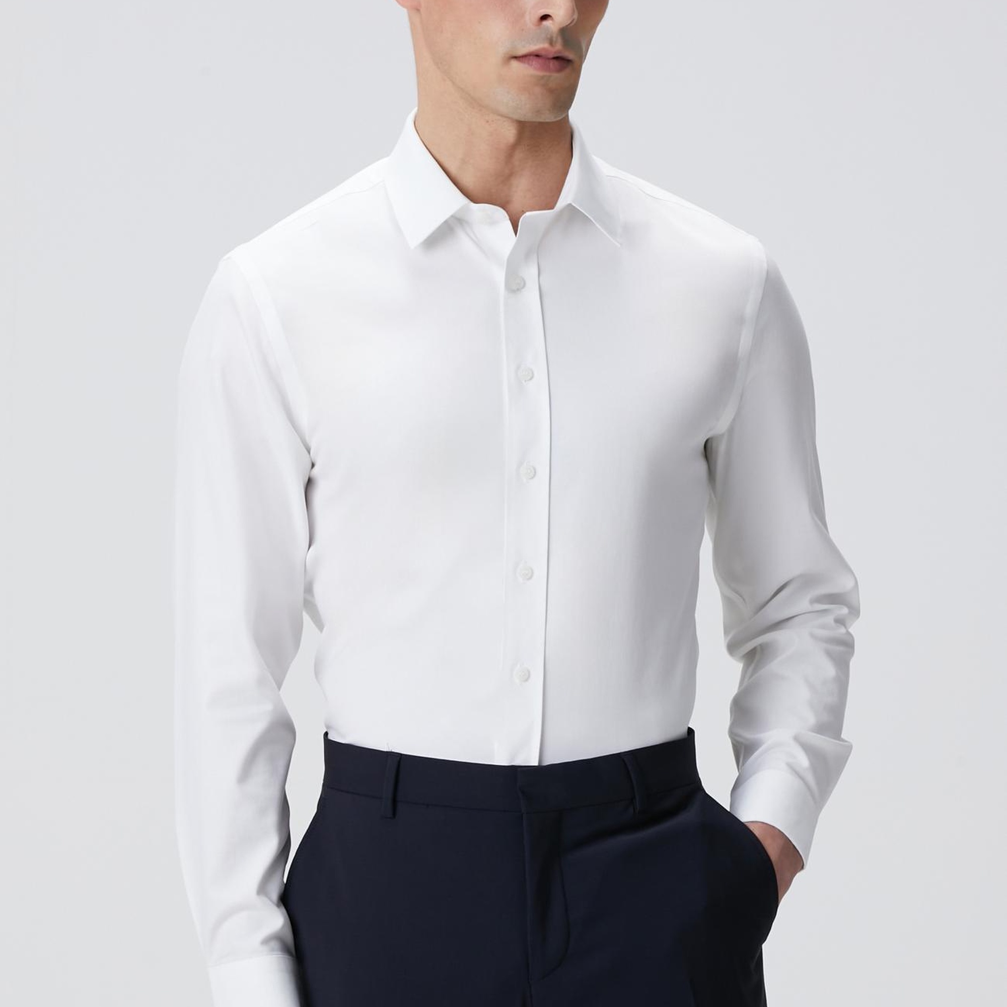 Network Erkek Beyaz Super Non-Iron Gömlek