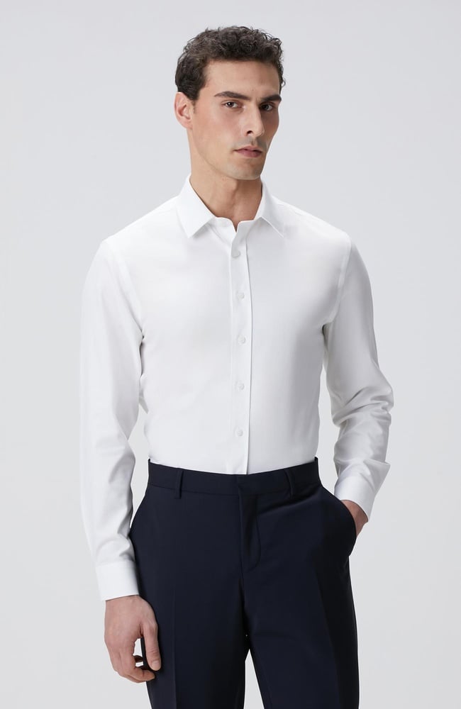  Network Erkek Beyaz Super Non-Iron Gömlek