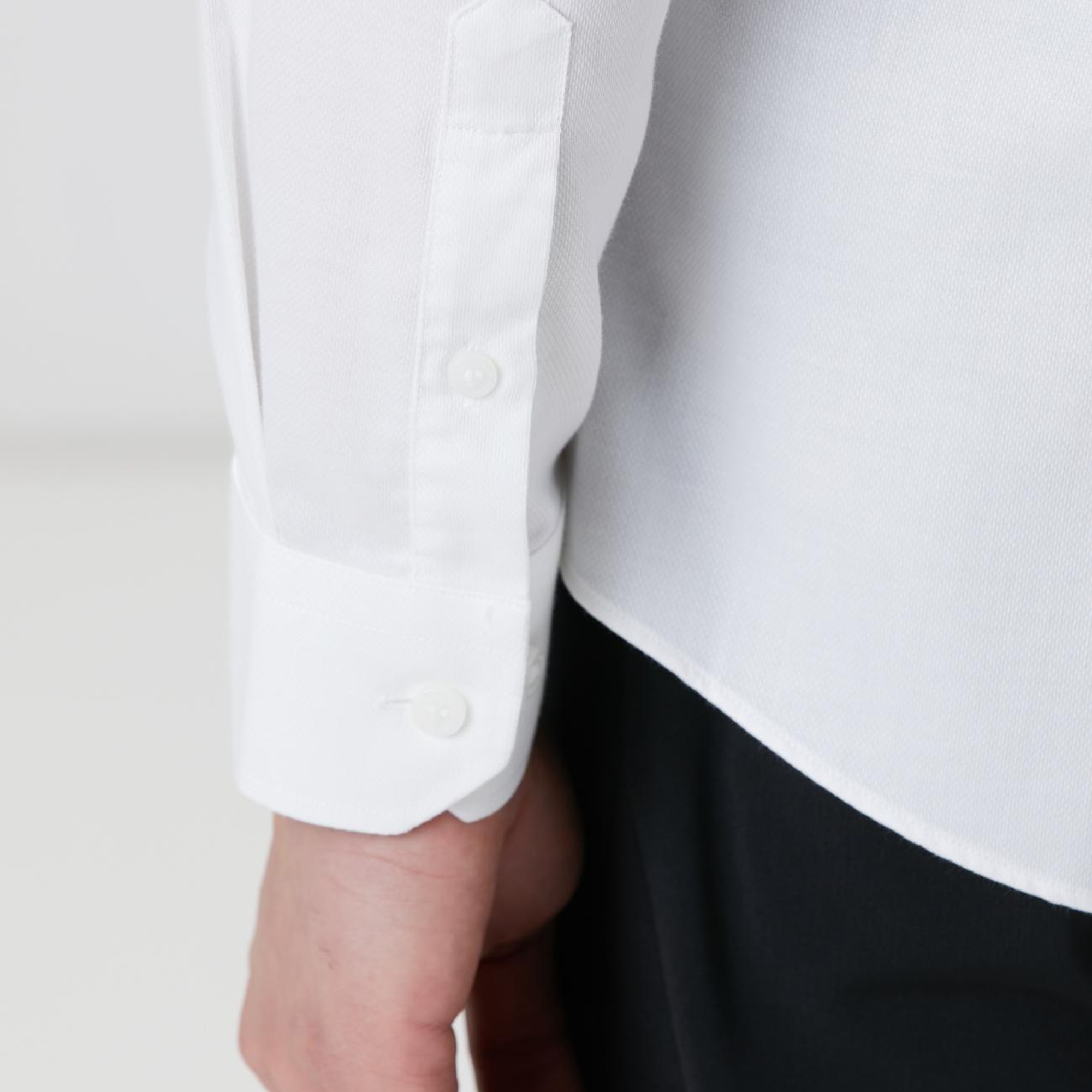 Network Erkek Beyaz Super Non-Iron Jakarlı Gömlek