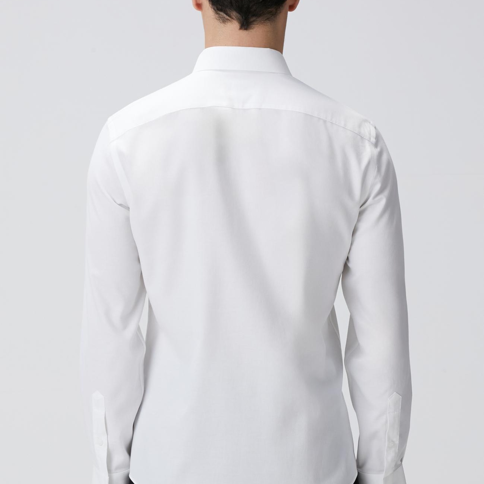 Network Erkek Beyaz Super Non-Iron Jakarlı Gömlek