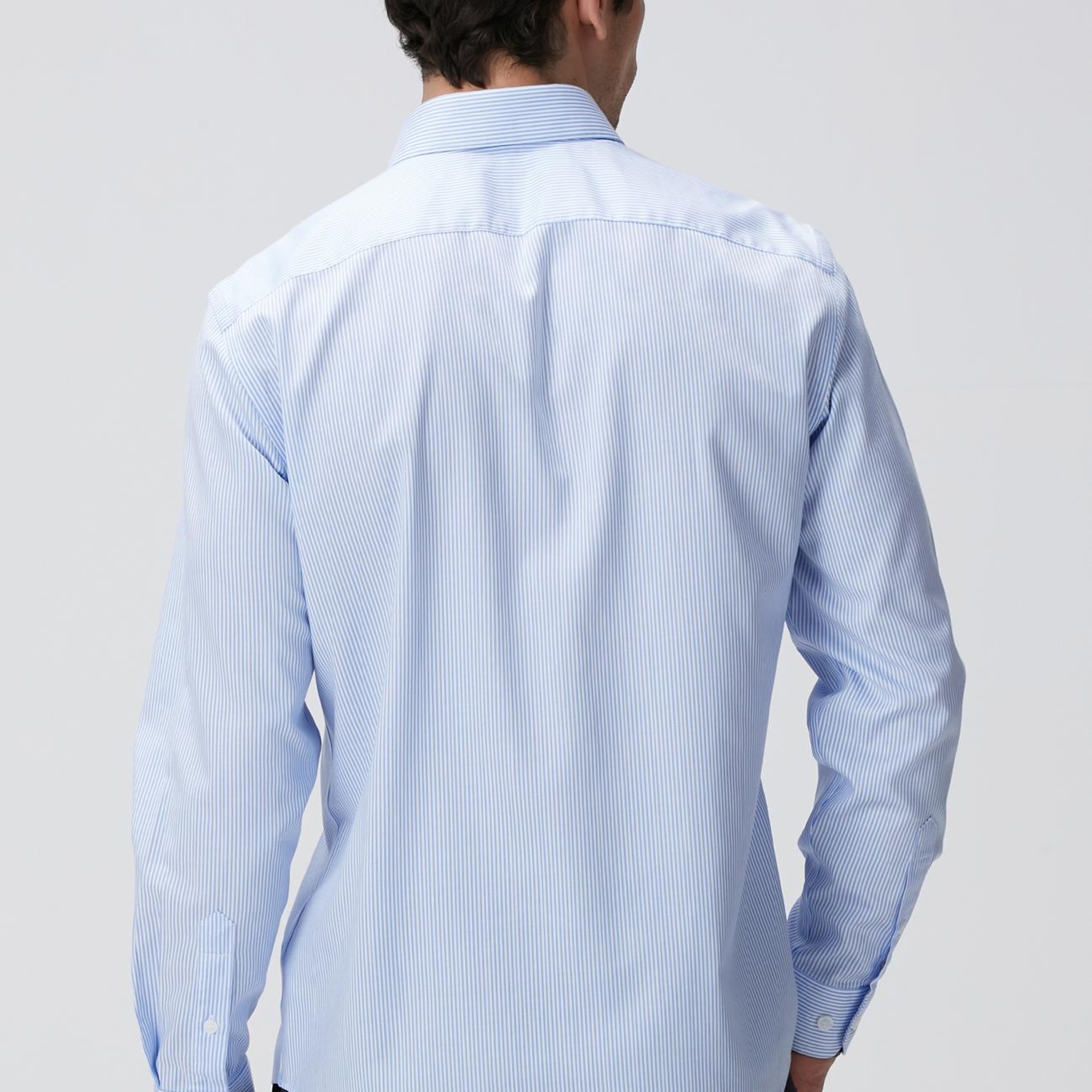 Network Erkek Açık Mavi Super Non-Iron Gömlek
