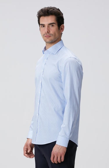  Network Erkek Açık Mavi Super Non-Iron Gömlek