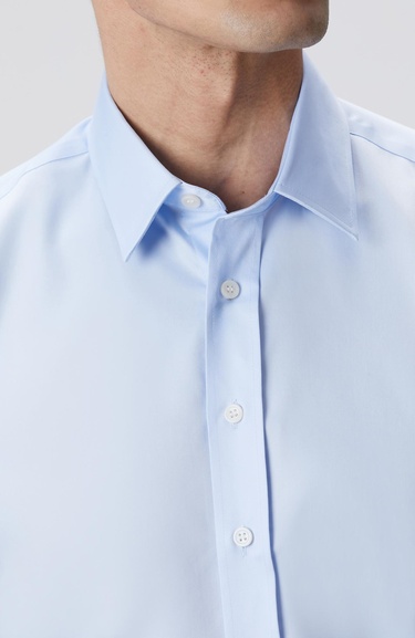  Network Erkek Mavi Super Non-IronSaten Gömlek