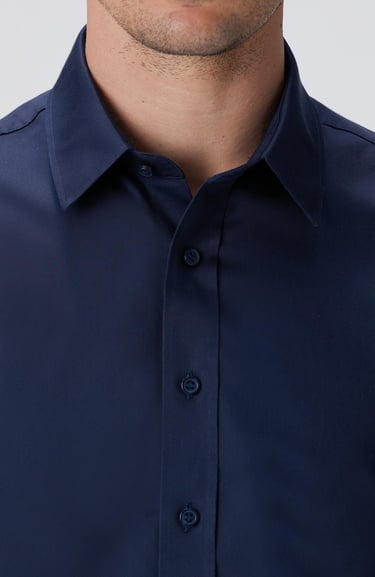  Network Erkek LacivertSuper Non-Iron Saten Gömlek