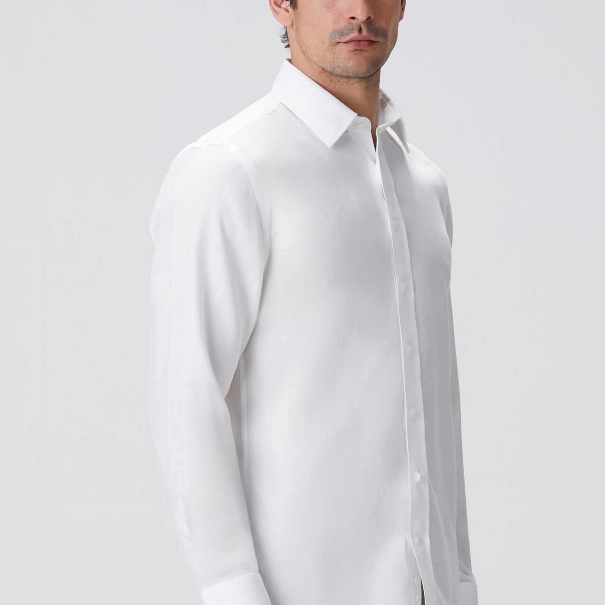 Network Erkek Beyaz Super Non-Iron Gömlek
