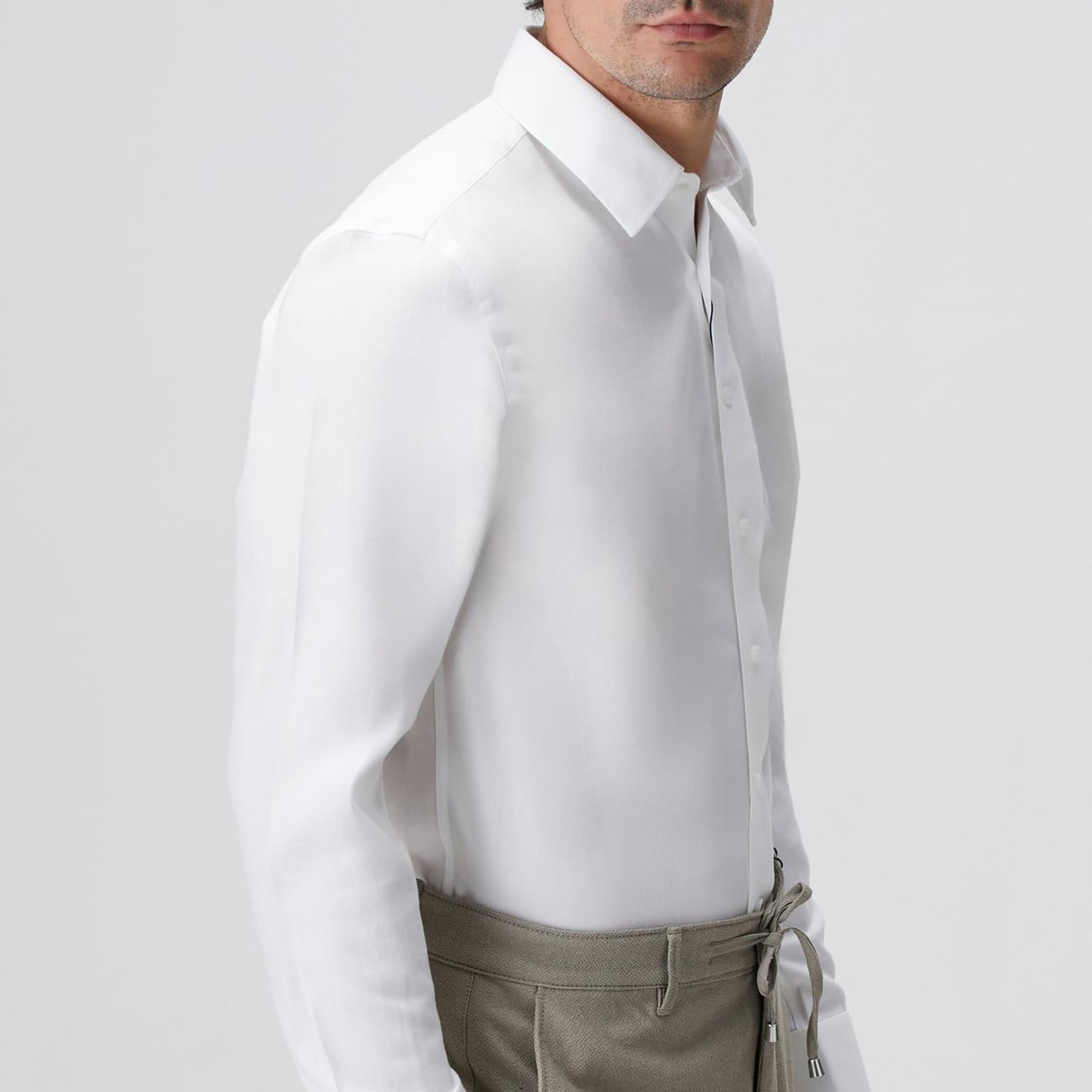 Network Erkek Beyaz Super Non-Iron Gömlek