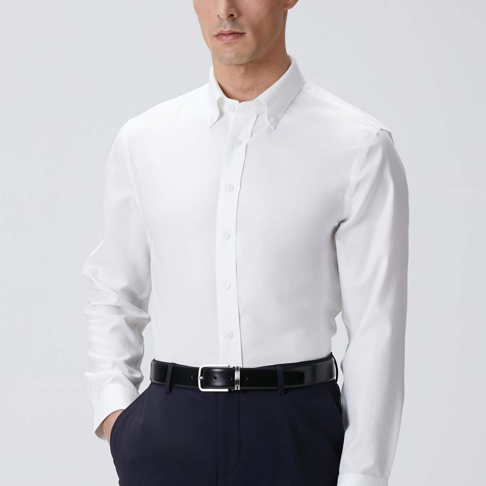 Network Erkek Beyaz Non-Iron Oxford Gömlek