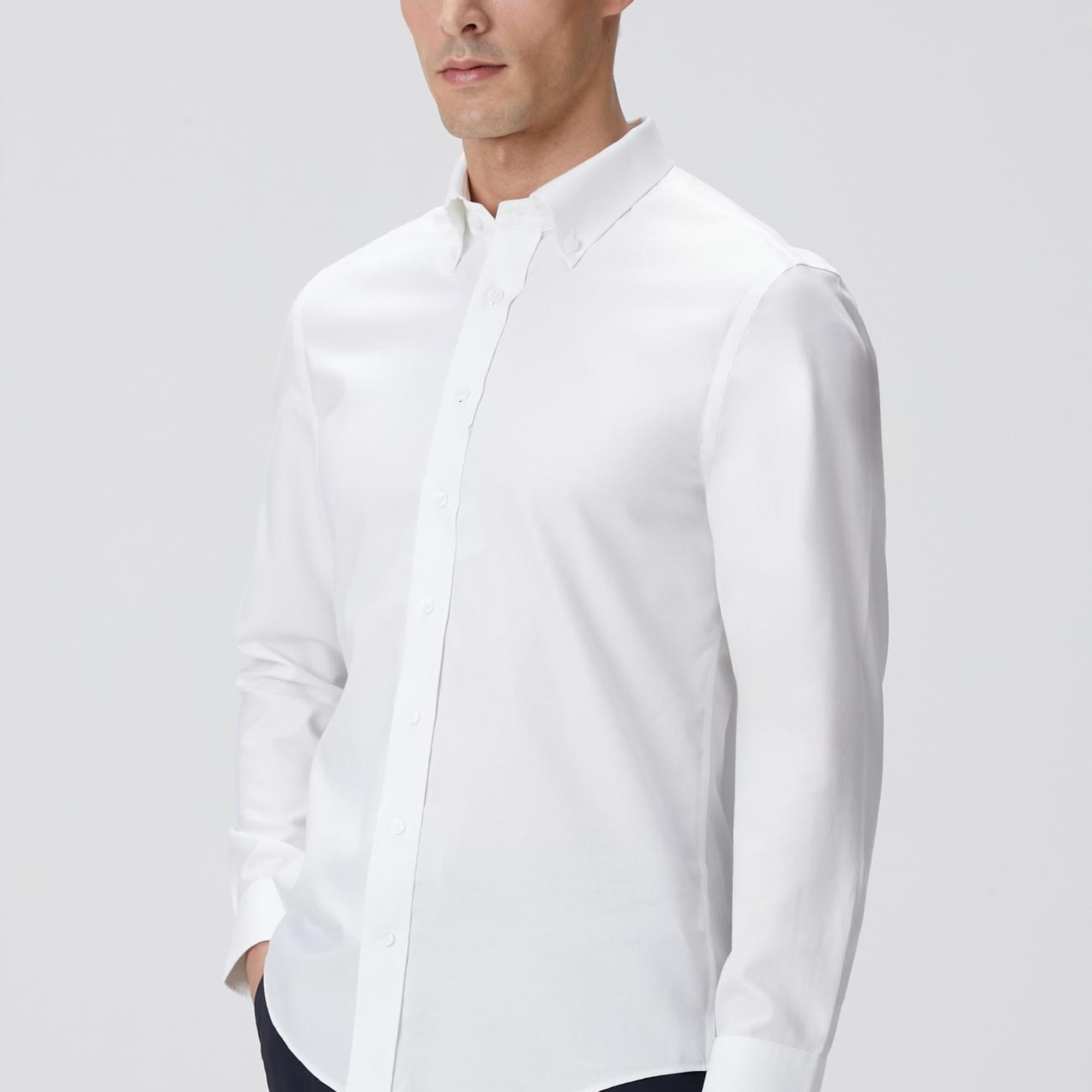 Network Erkek Beyaz Non-Iron Oxford Gömlek