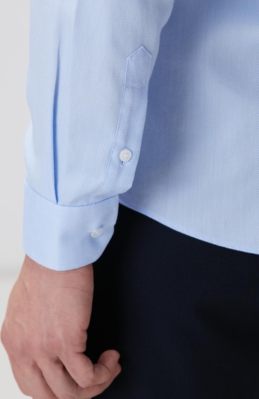  Network Erkek Mavi Super Non-Iron Gömlek