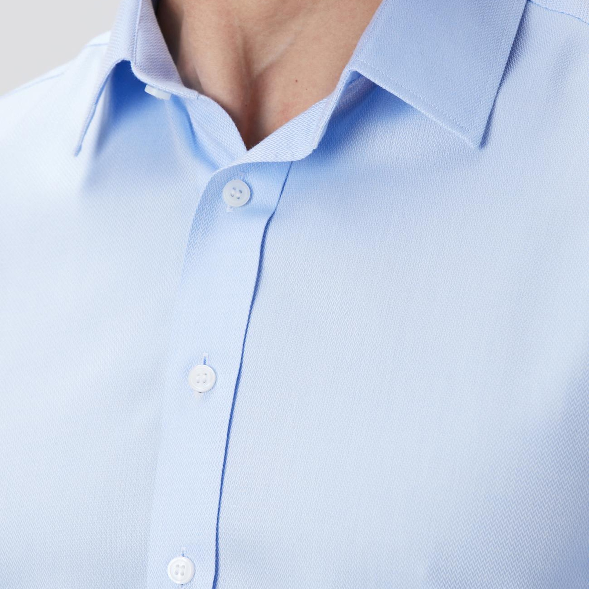 Network Erkek Mavi Super Non-Iron Gömlek