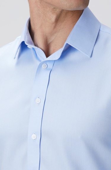  Network Erkek Mavi Super Non-Iron Gömlek