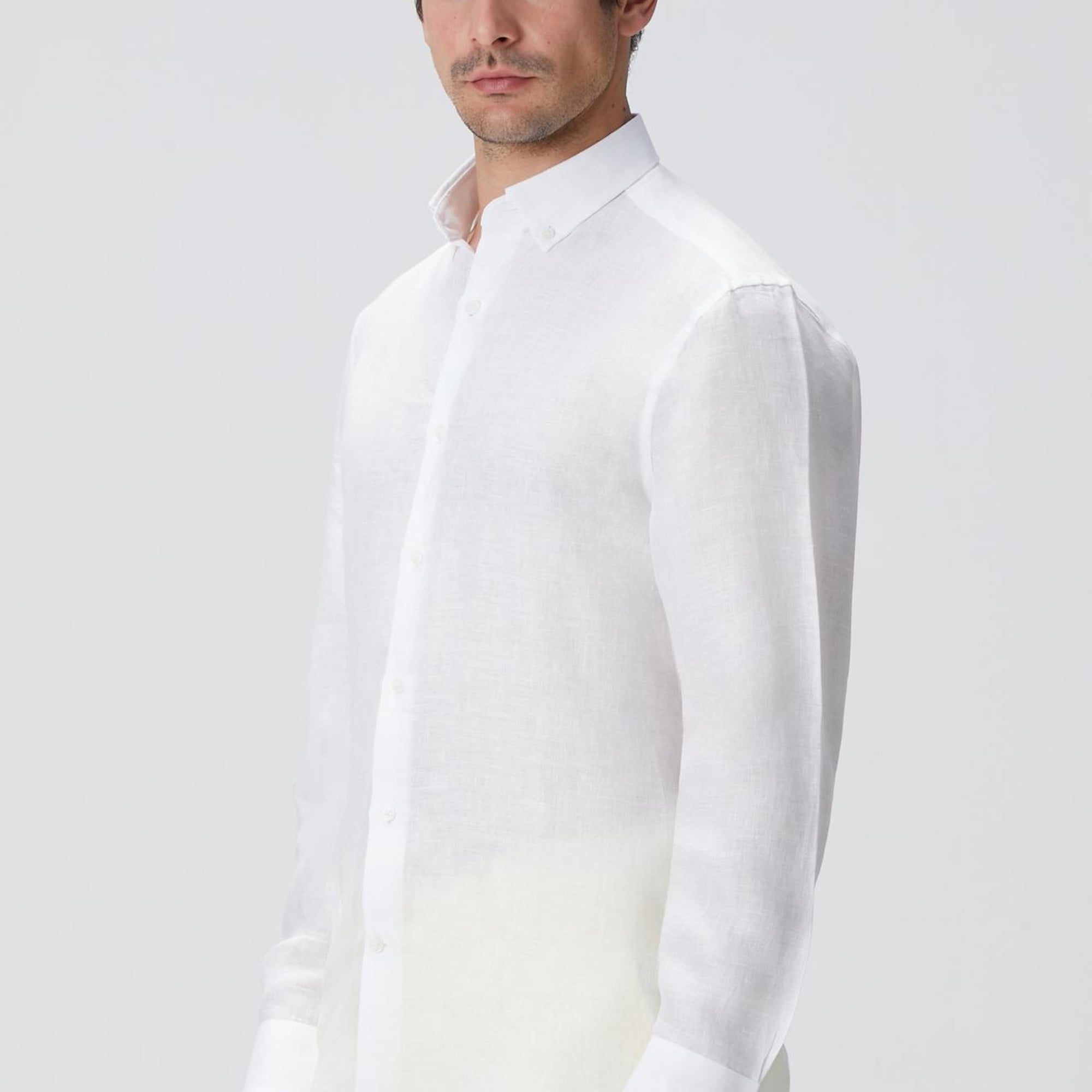 Network Erkek Beyaz Keten Gömlek