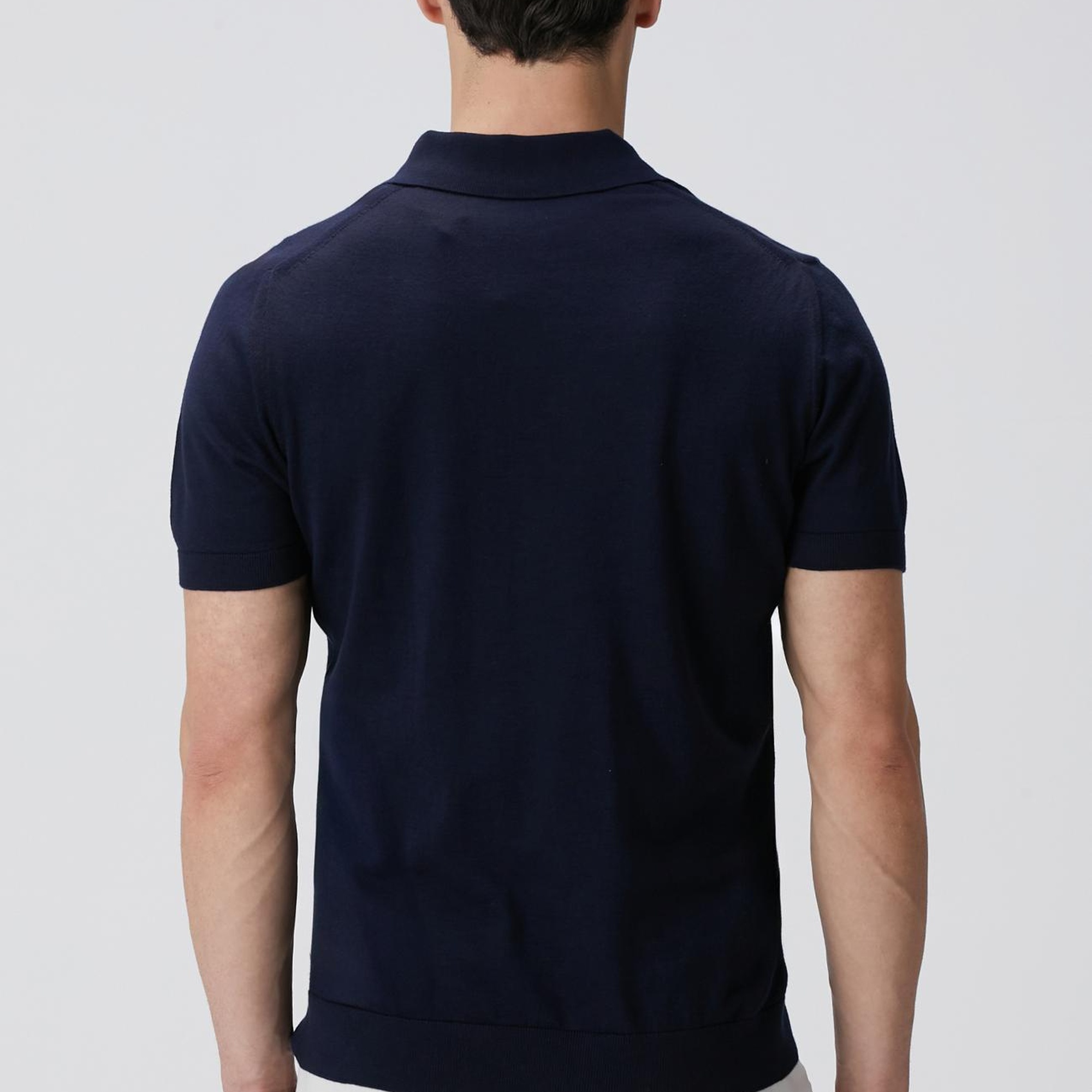 Network Erkek Lacivert Polo Yaka Kazak