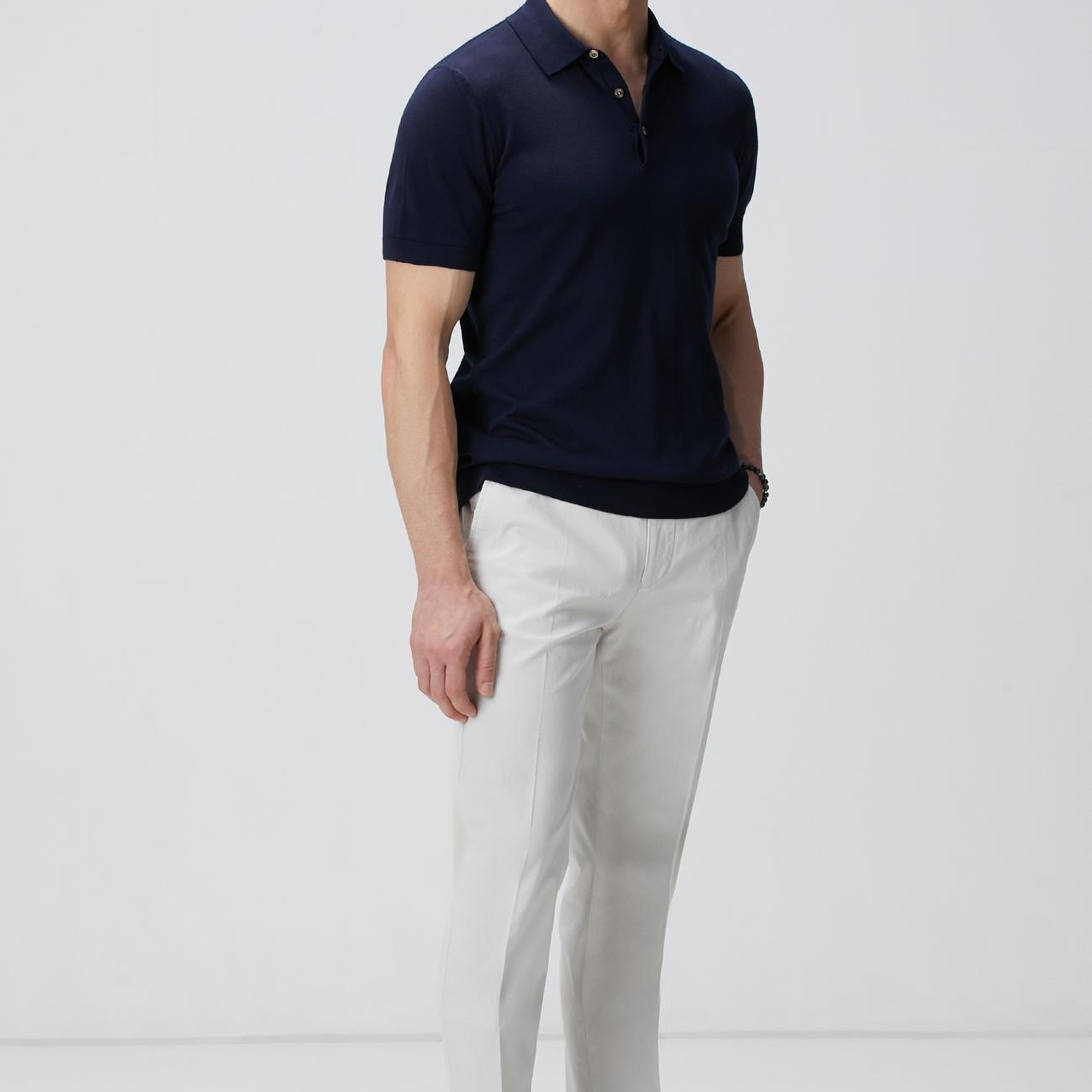 Network Erkek Lacivert Polo Yaka Kazak