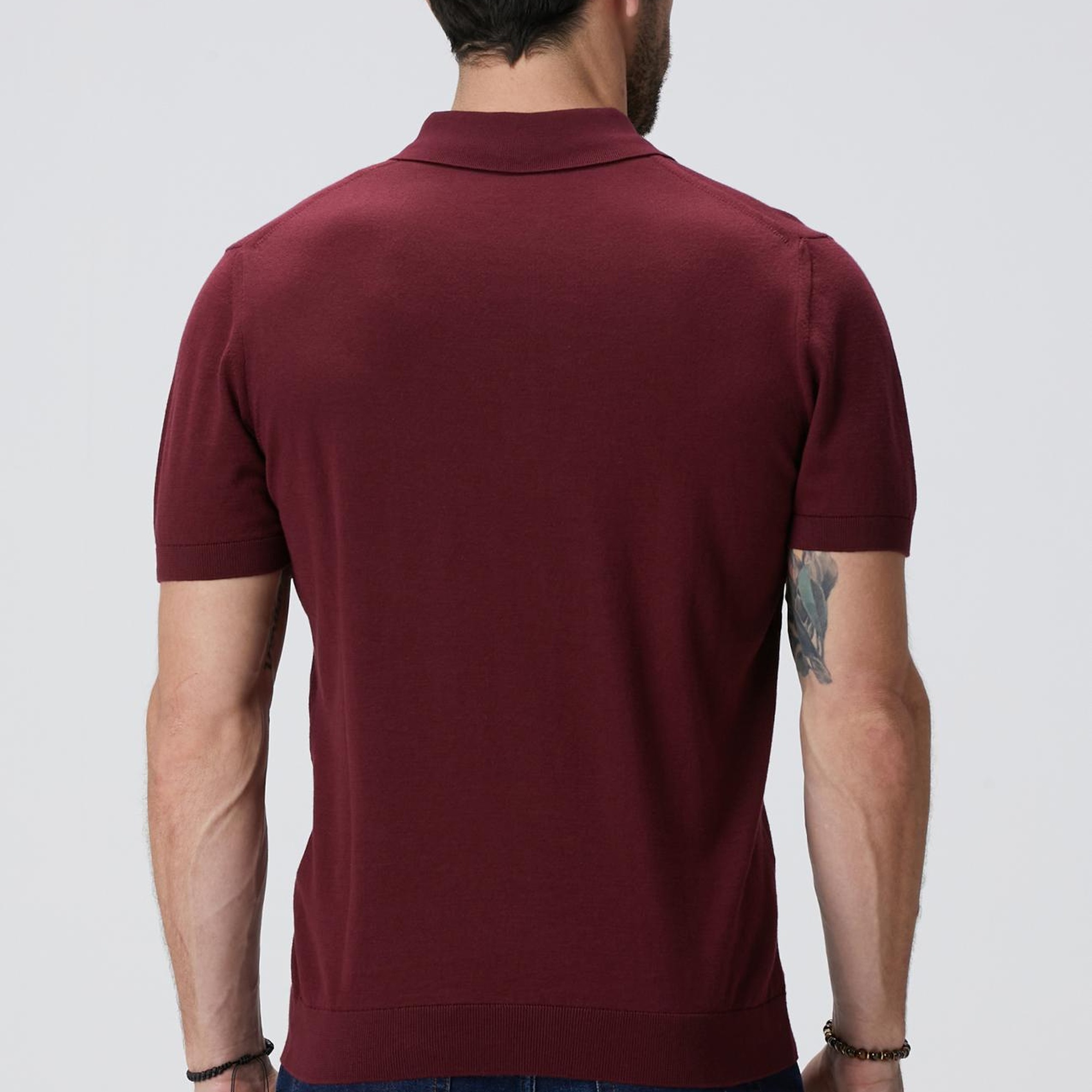 Network Erkek Bordo Polo Yaka Basic Kazak