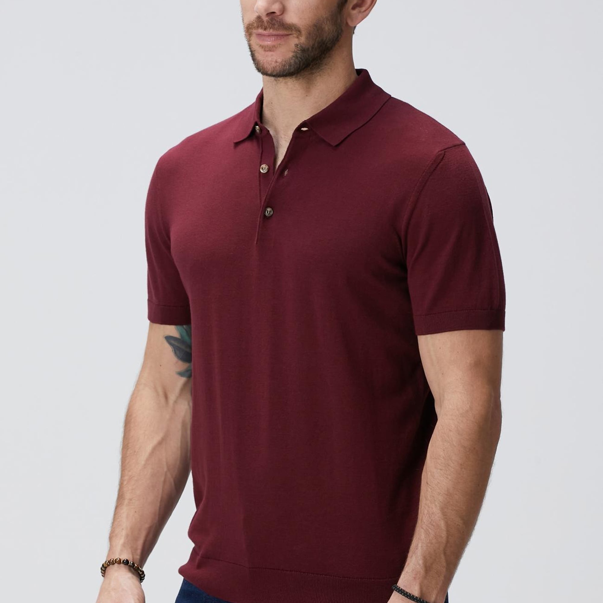 Network Erkek Bordo Polo Yaka Basic Kazak