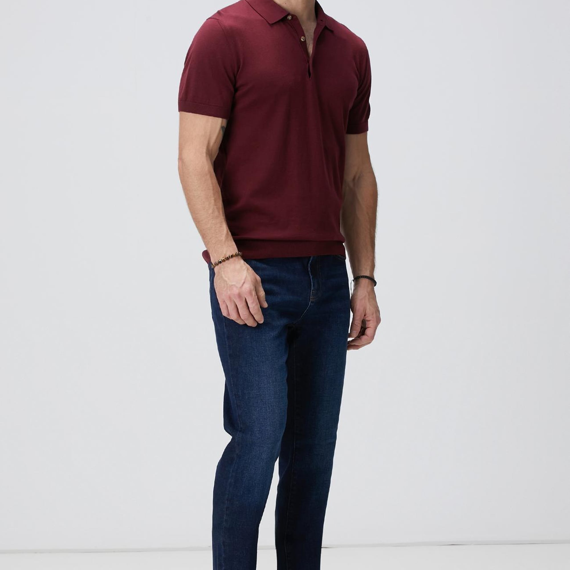 Network Erkek Bordo Polo Yaka Basic Kazak