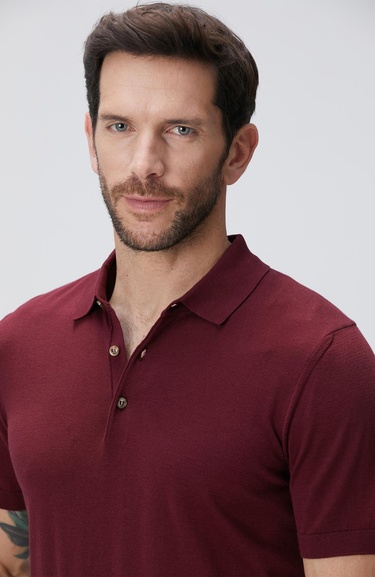  Network Erkek Bordo Polo Yaka Basic Kazak