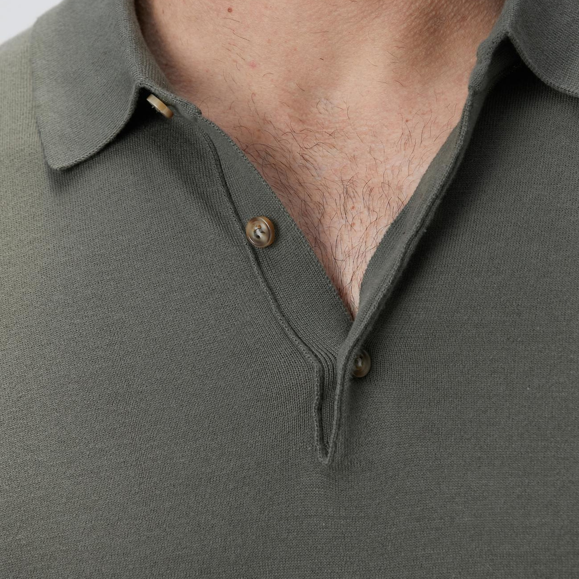 Network Erkek Haki Polo Yaka Kazak