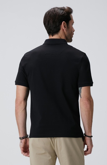  Network Erkek N-Tech Siyah Polo Yaka T-shirt
