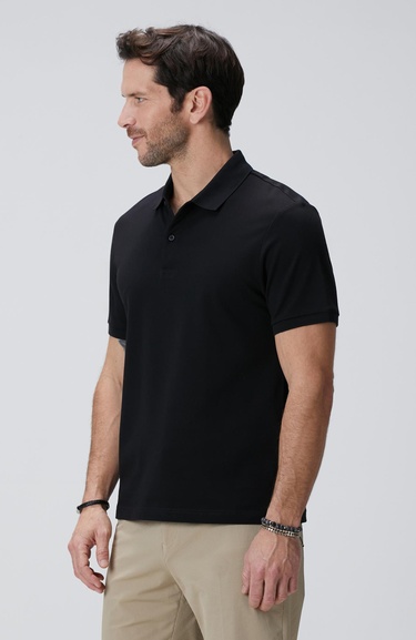  Network Erkek N-Tech Siyah Polo Yaka T-shirt