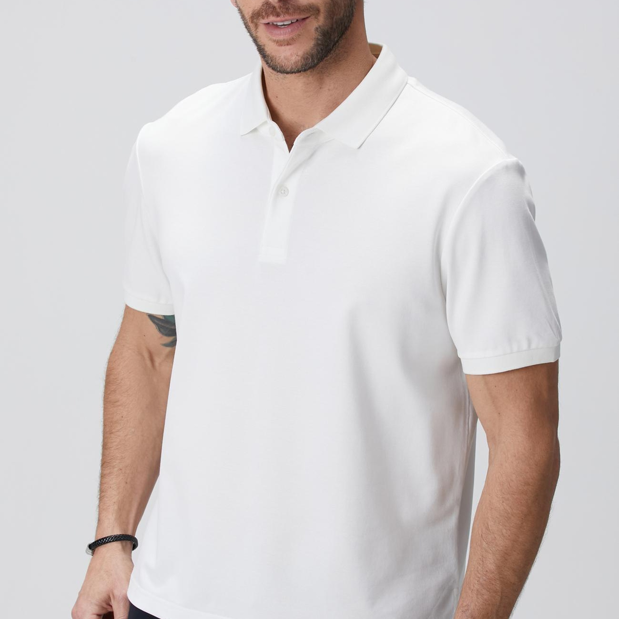 Network Erkek N-Tech Beyaz Polo Yaka T-shirt