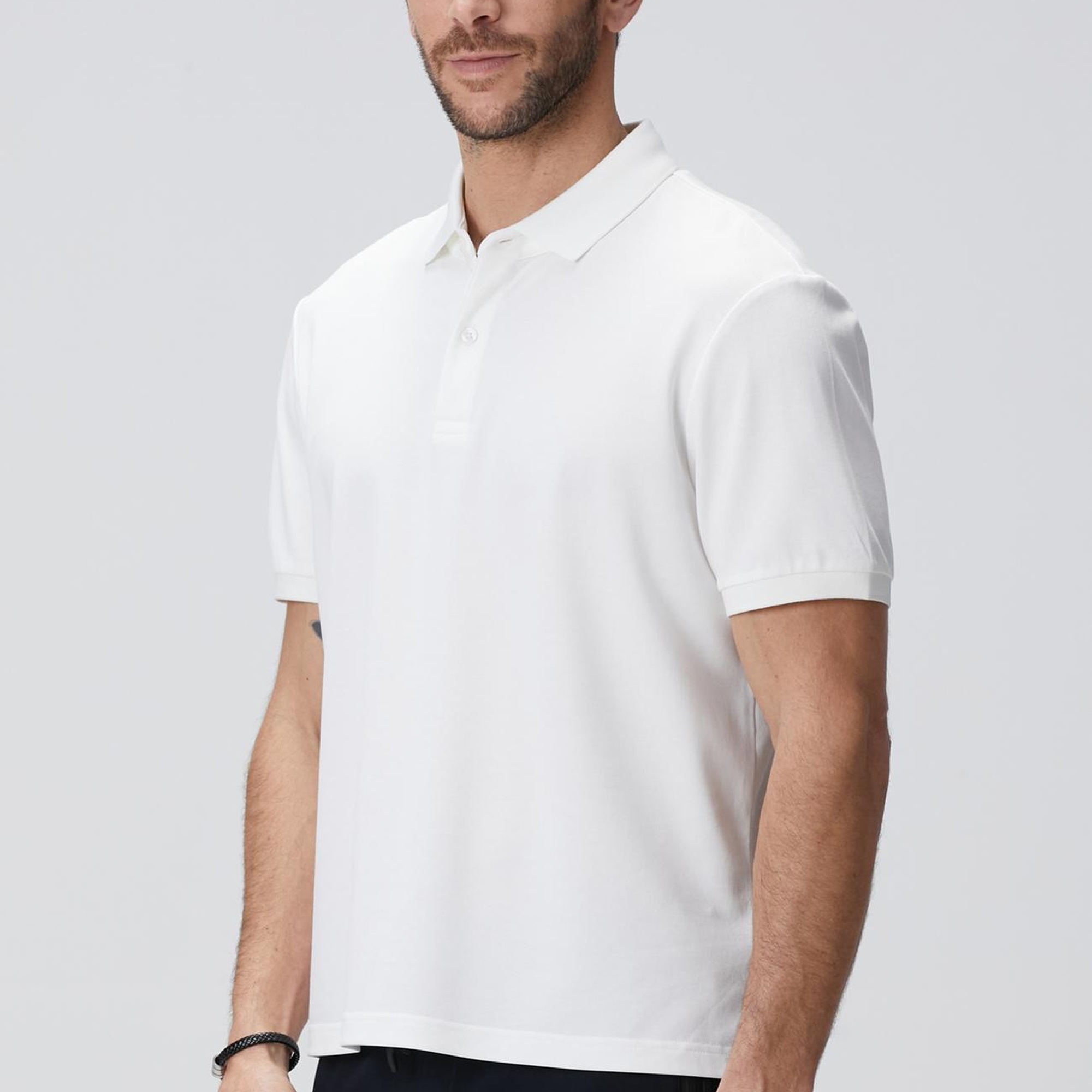 Network Erkek N-Tech Beyaz Polo Yaka T-shirt