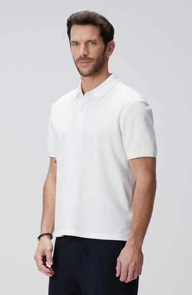  Network Erkek N-Tech Beyaz Polo Yaka T-shirt