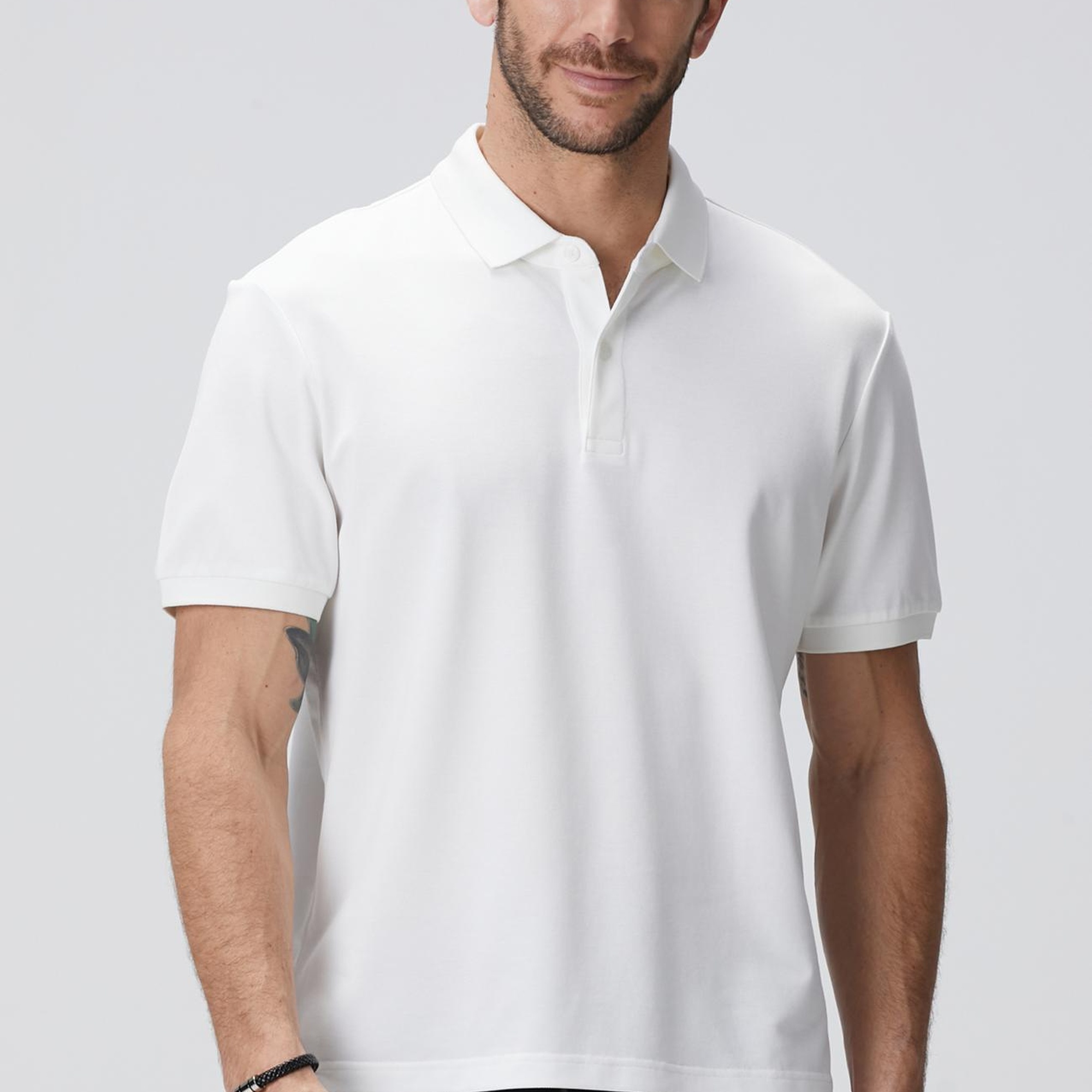 Network Erkek N-Tech Beyaz Polo Yaka T-shirt