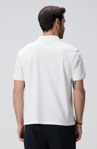  Network Erkek N-Tech Beyaz Polo Yaka T-shirt