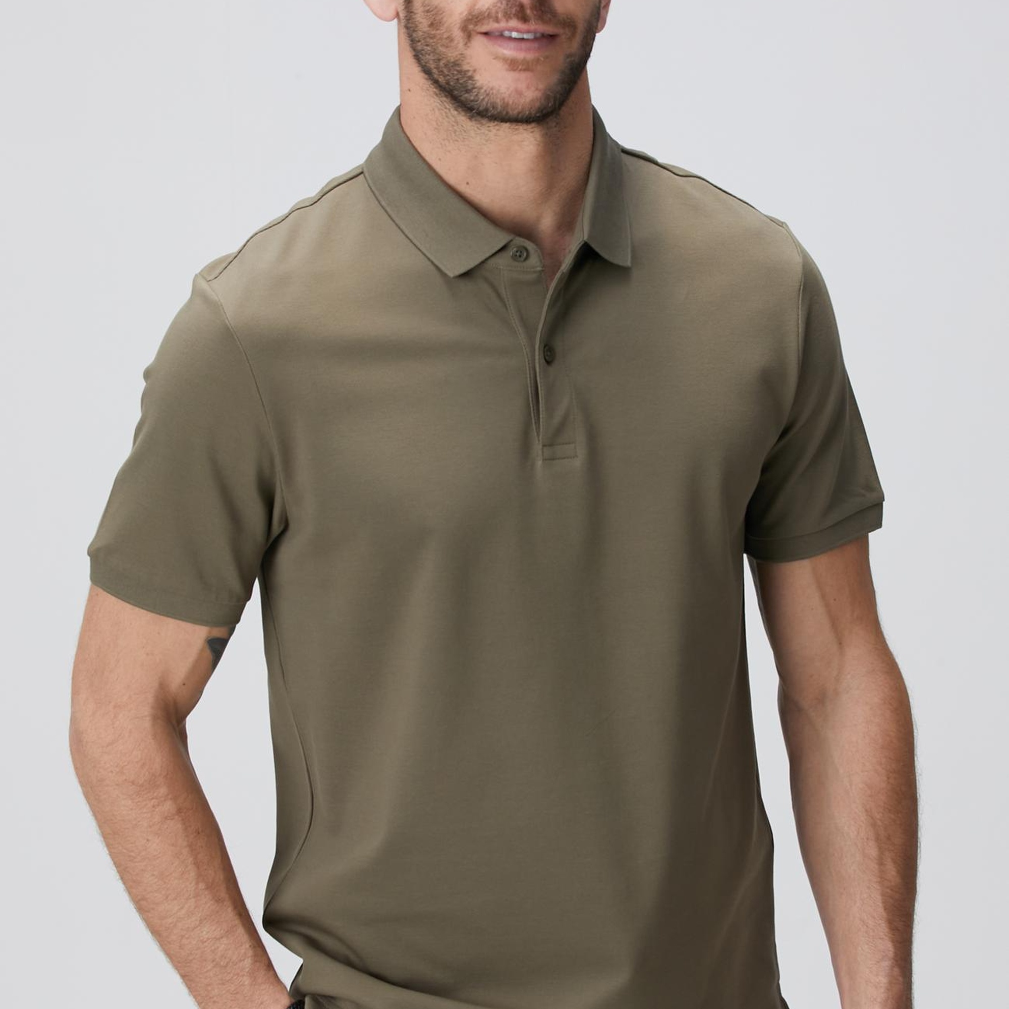 Network Erkek N-Tech Haki Polo Yaka T-shirt