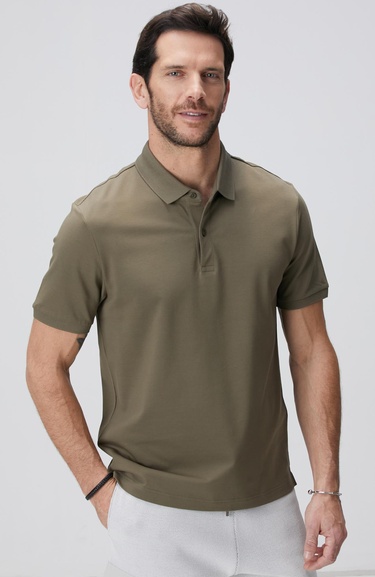  Network Erkek N-Tech Haki Polo Yaka T-shirt