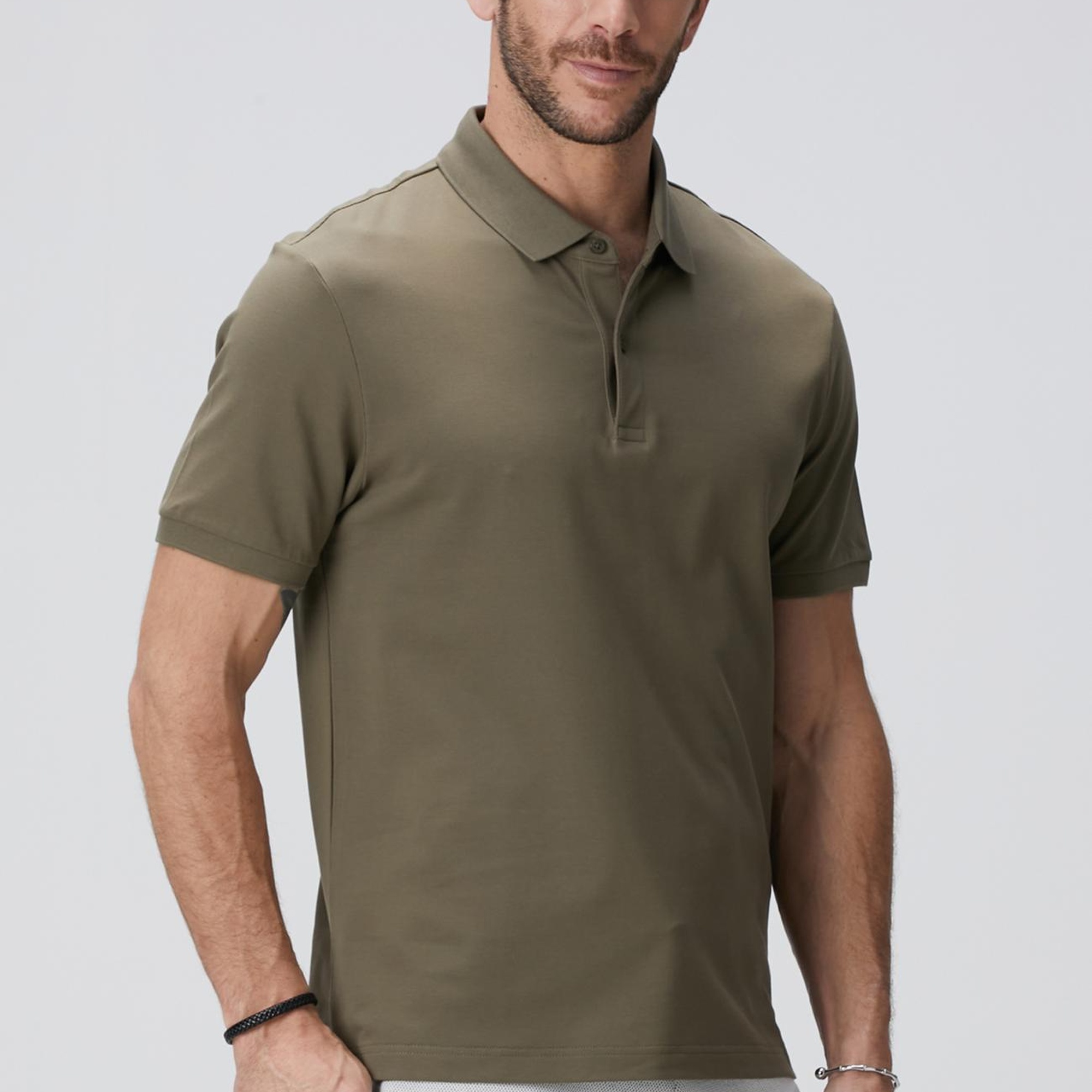 Network Erkek N-Tech Haki Polo Yaka T-shirt