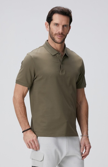  Network Erkek N-Tech Haki Polo Yaka T-shirt