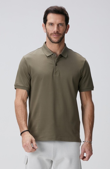  Network Erkek N-Tech Haki Polo Yaka T-shirt