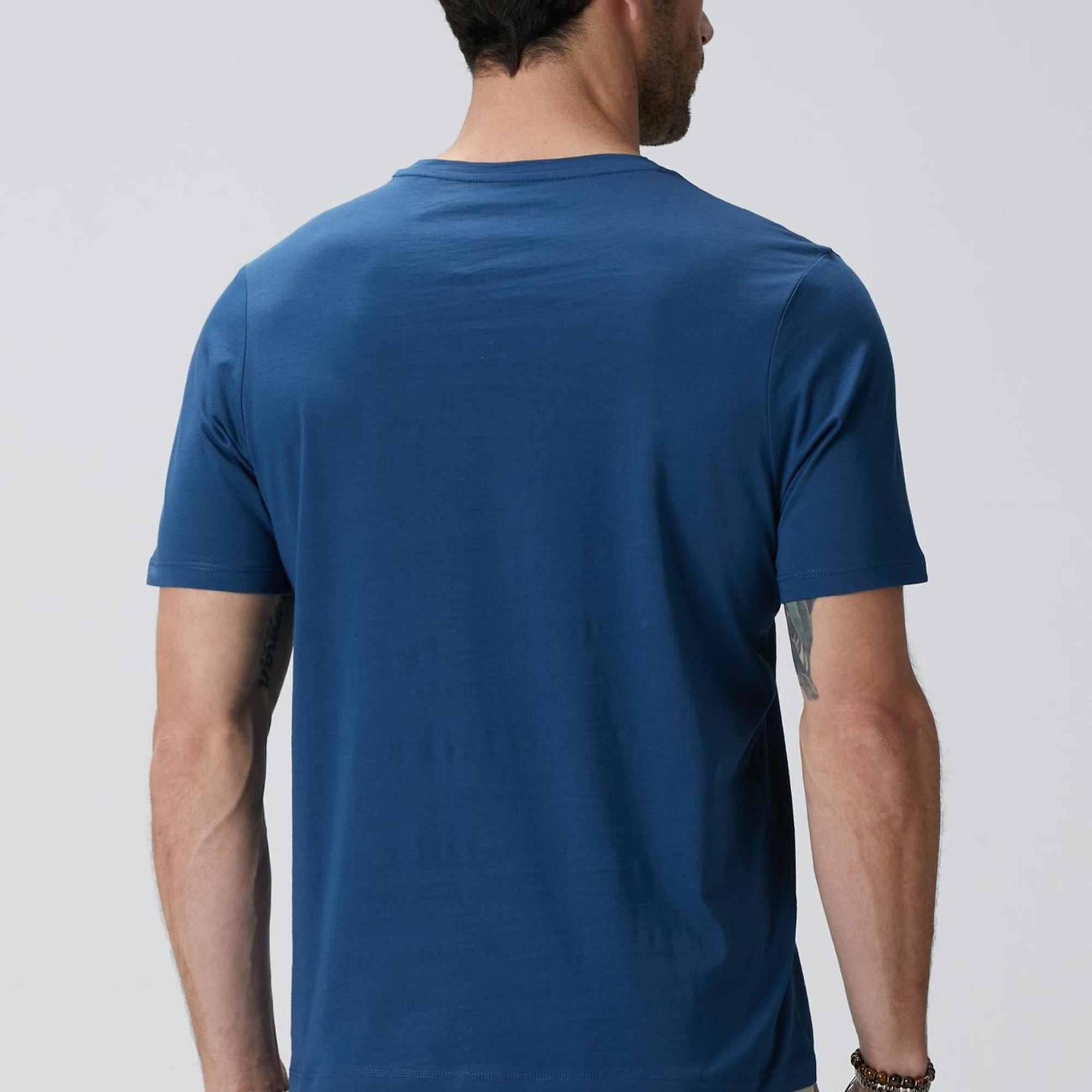 Network Erkek Indigo Basic T-shirt