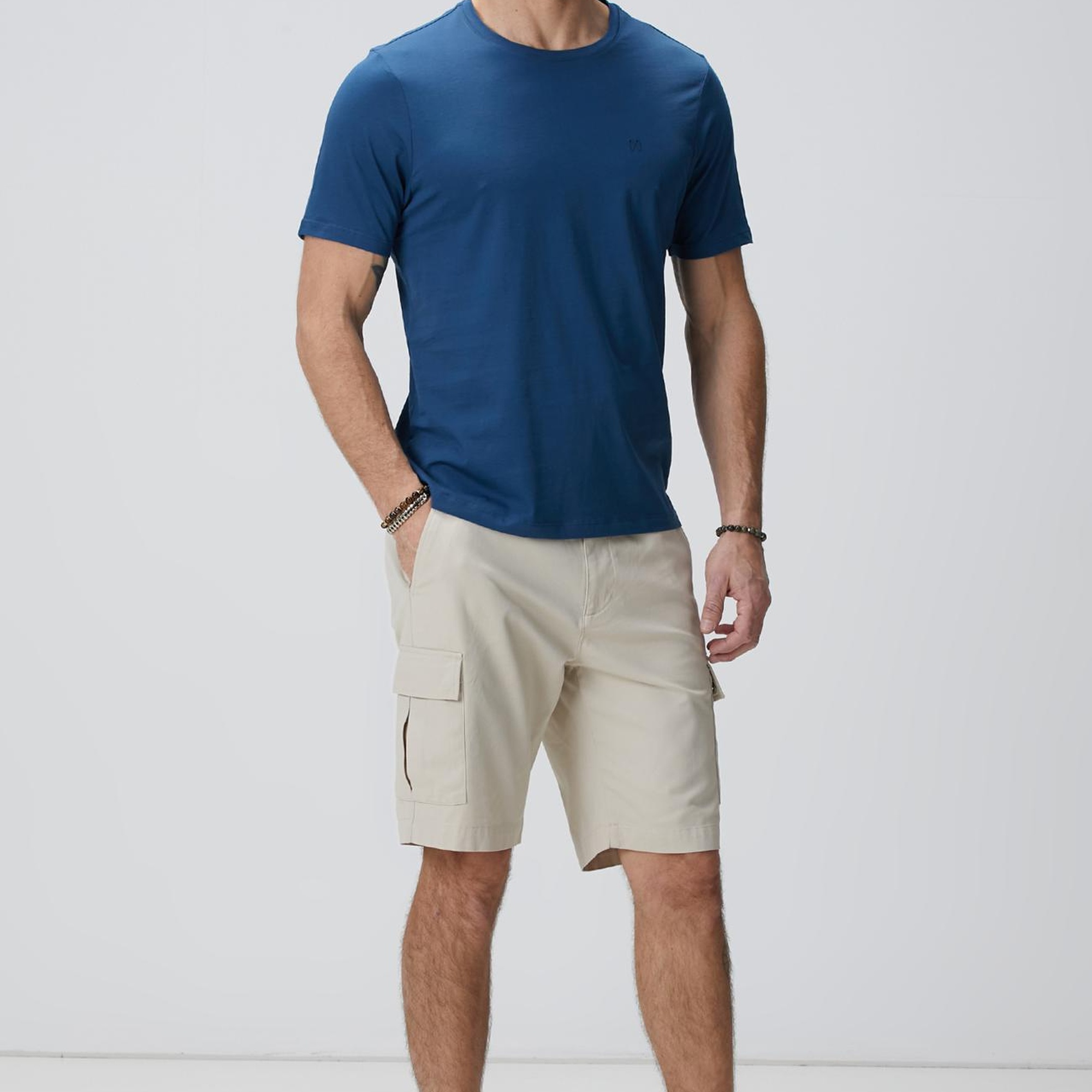 Network Erkek Indigo Basic T-shirt