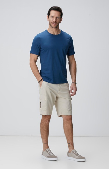  Network Erkek Indigo Basic T-shirt