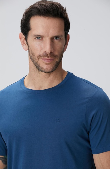  Network Erkek Indigo Basic T-shirt