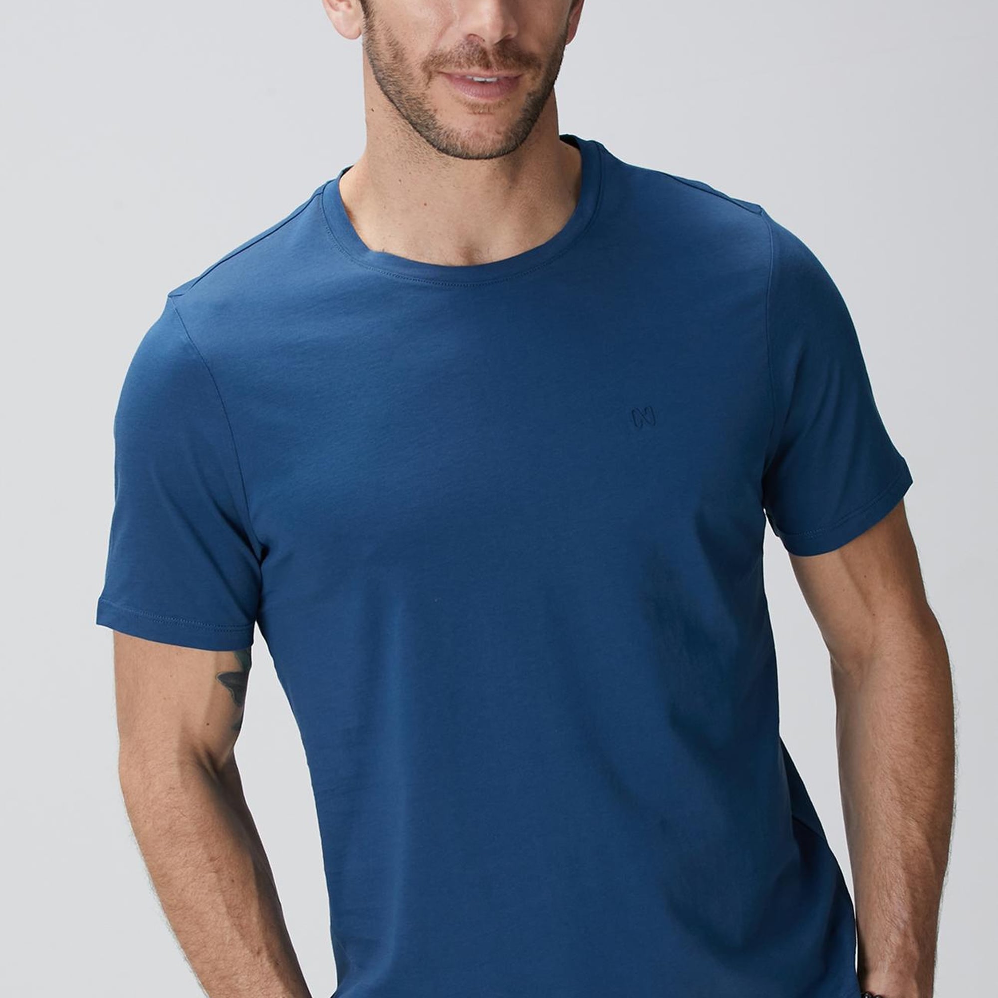 Network Erkek Indigo Basic T-shirt