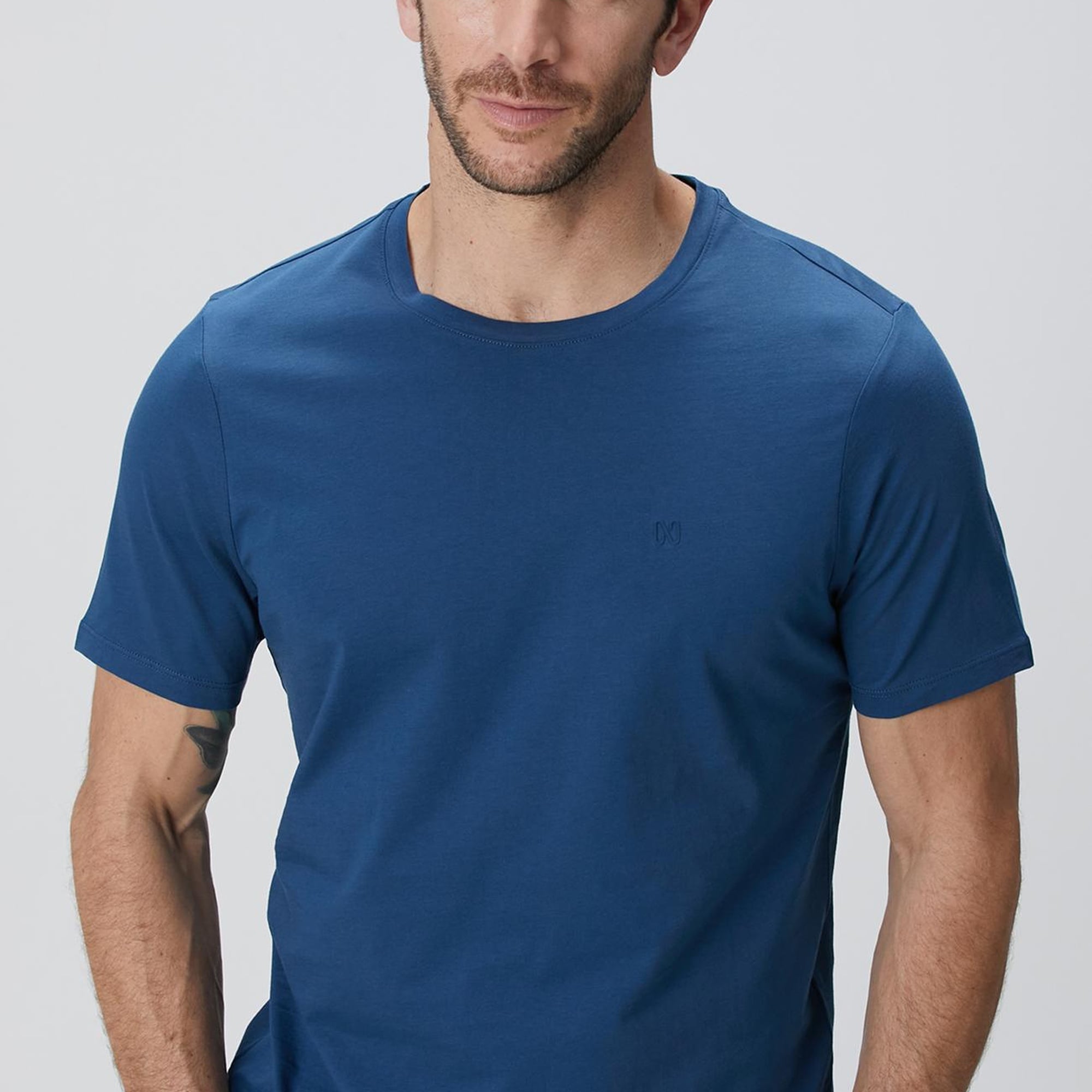 Network Erkek Indigo Basic T-shirt