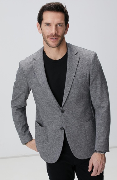  Network Erkek Gri Armürlü Ceket