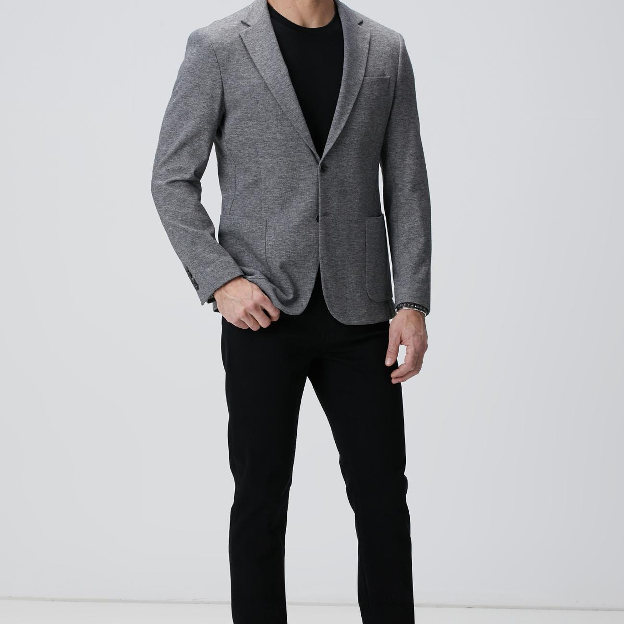 Network Erkek Gri Armürlü Ceket