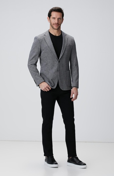  Network Erkek Gri Armürlü Ceket