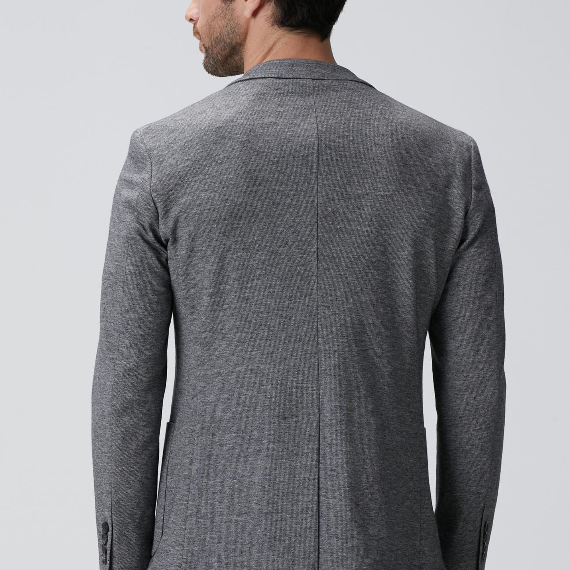 Network Erkek Gri Armürlü Ceket