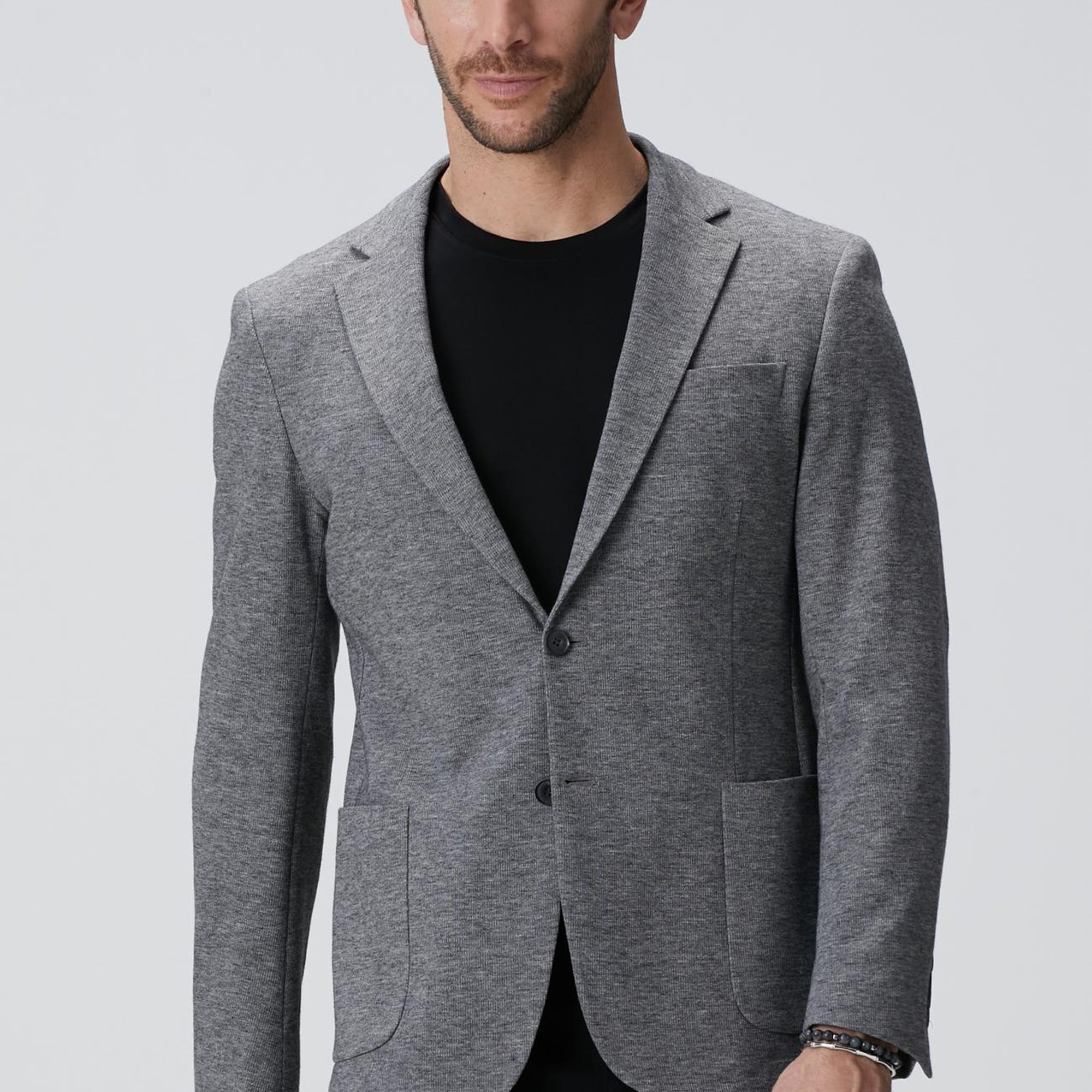 Network Erkek Gri Armürlü Ceket