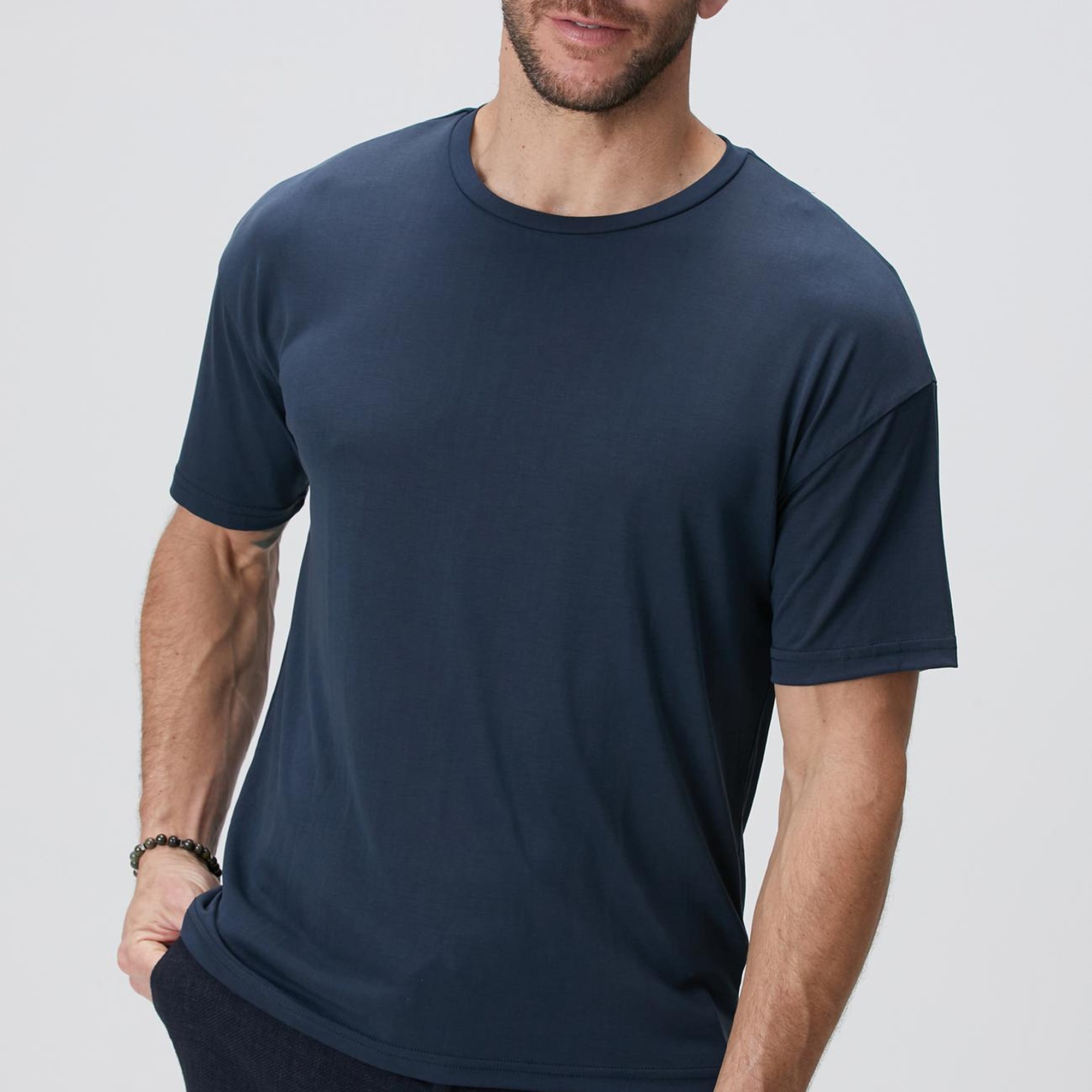 Network Erkek Lacivert Basic T-shirt