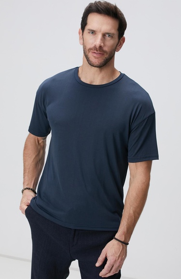  Network Erkek Lacivert Basic T-shirt