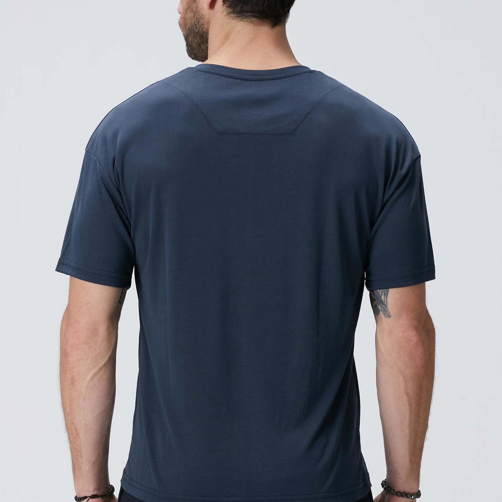 Network Erkek Lacivert Basic T-shirt